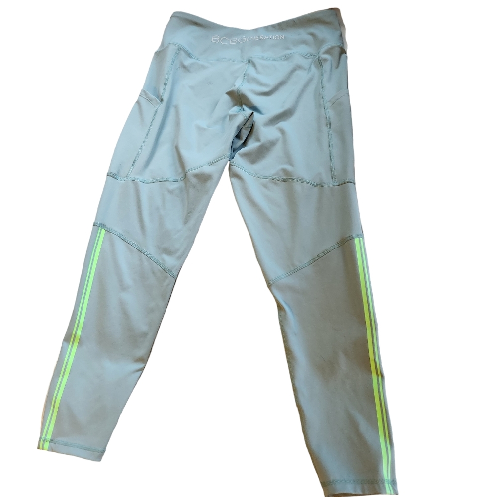 BCBG Womens Performance Yoga/Runners Leggins Mint With Pockets Size Large BoxA - Picture 5 of 7